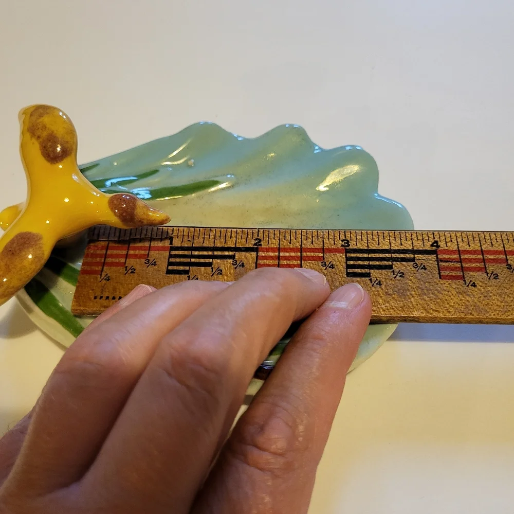 Yellow Duck With Cattails On Water Ohio Pottery Dish